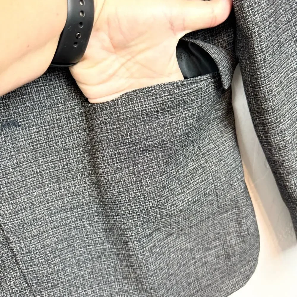 John Varvatos Men's Wool Sport Coat Blazer‎ Office Jacket Grey Pattern Size 36R